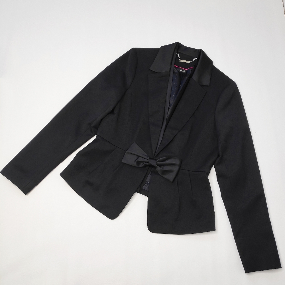 White House Black Market Black Blazer Tuxedo Sz 8
